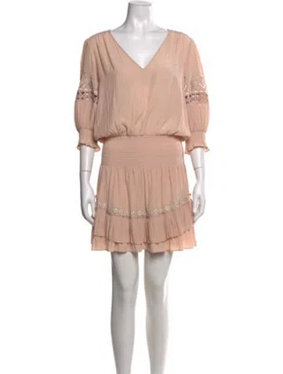 Pre-owned Ramy Brook Printed Mini Dress In Neutrals