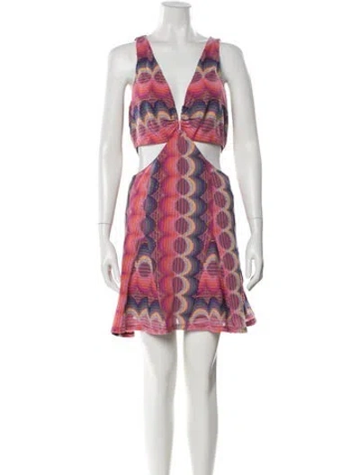 Pre-owned Ramy Brook Printed Mini Dress In Orange