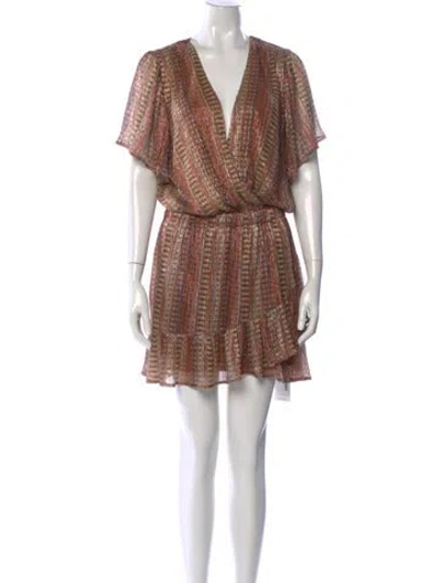 Pre-owned Ramy Brook Printed Mini Dress In Orange