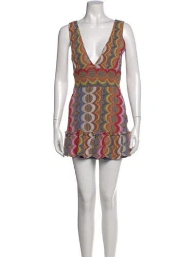 Pre-owned Ramy Brook Printed Mini Dress In Orange