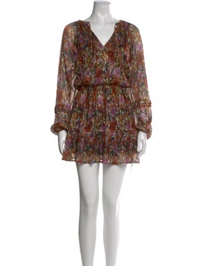 Pre-owned Ramy Brook Printed Mini Dress In Orange