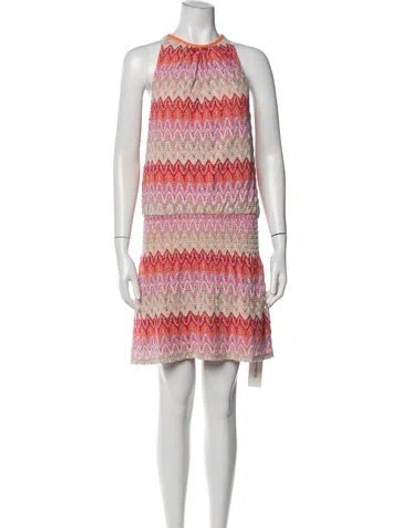 Pre-owned Ramy Brook Printed Mini Dress In Orange