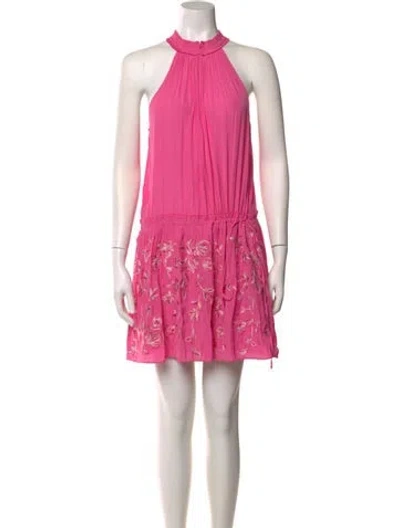 Pre-owned Ramy Brook Printed Mini Dress In Pink