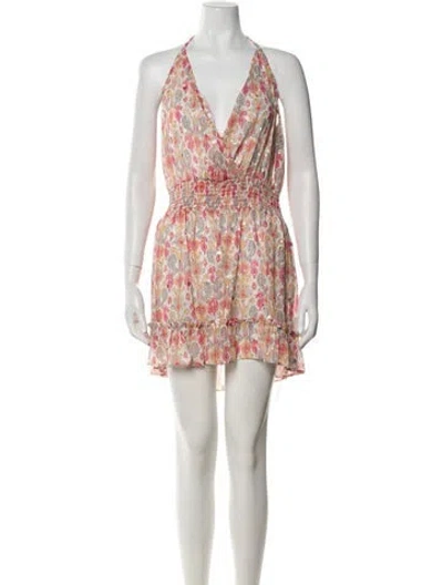 Pre-owned Ramy Brook Printed Mini Dress In Red