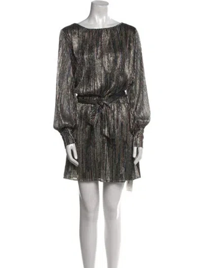 Pre-owned Ramy Brook Printed Mini Dress In Silver