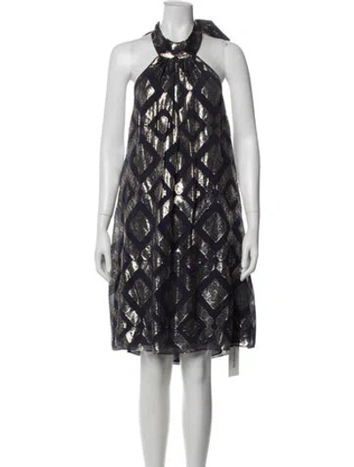 Pre-owned Ramy Brook Printed Mini Dress W/ Tags In Blue