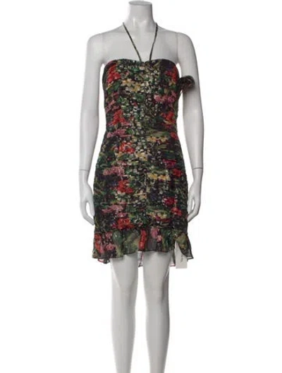 Pre-owned Ramy Brook Printed Mini Dress W/ Tags In Blue