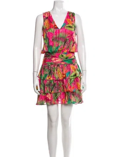 Pre-owned Ramy Brook Printed Mini Dress W/ Tags In Multi