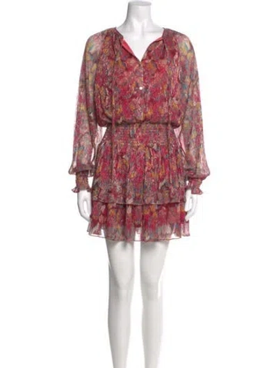 Pre-owned Ramy Brook Printed Mini Dress W/ Tags In Pink
