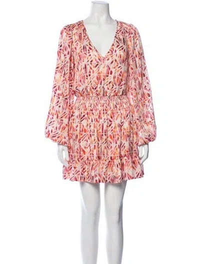 Pre-owned Ramy Brook Printed Mini Dress W/ Tags In Pink