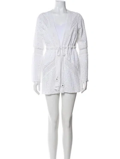 Pre-owned Ramy Brook Printed Mini Dress In White