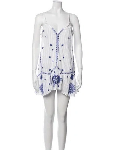 Pre-owned Ramy Brook Printed Mini Dress In White