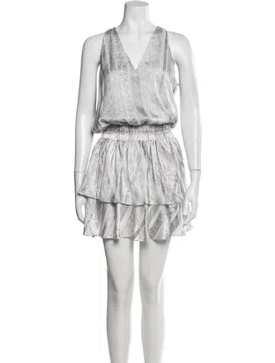 Pre-owned Ramy Brook Printed Mini Dress In White