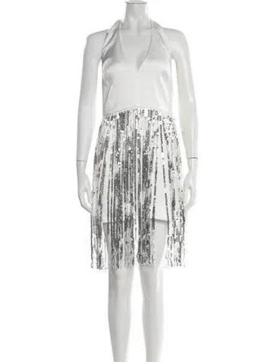 Pre-owned Ramy Brook Printed Mini Dress In White