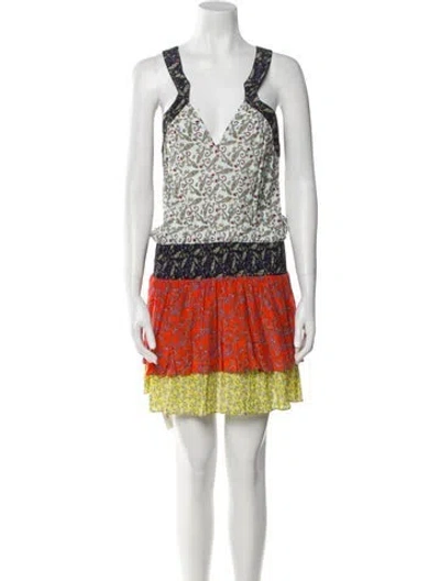 Pre-owned Ramy Brook Printed Mini Dress In Yellow