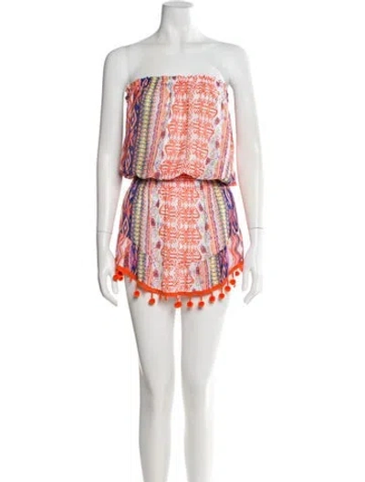 Pre-owned Ramy Brook Printed Mini Dress In Yellow