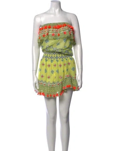 Pre-owned Ramy Brook Printed Mini Dress In Yellow