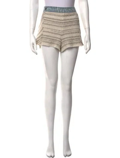Pre-owned Ramy Brook Printed Mini Shorts In Neutrals