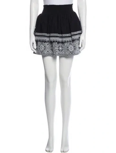 Pre-owned Ramy Brook Printed Mini Skirt In Black