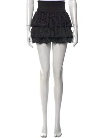 Pre-owned Ramy Brook Printed Mini Skirt In Black