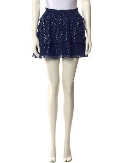 Pre-owned Ramy Brook Printed Mini Skirt In Blue