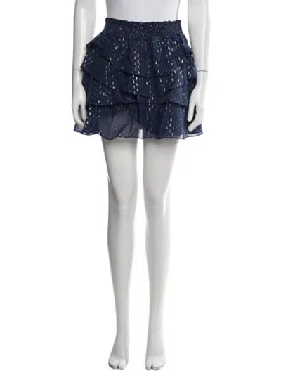 Pre-owned Ramy Brook Printed Mini Skirt In Blue