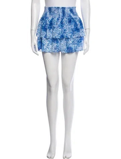 Pre-owned Ramy Brook Printed Mini Skirt In Blue