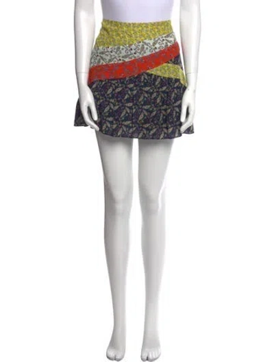 Pre-owned Ramy Brook Printed Mini Skirt In Multi