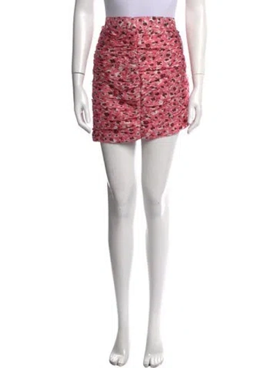 Pre-owned Ramy Brook Printed Mini Skirt In Pink