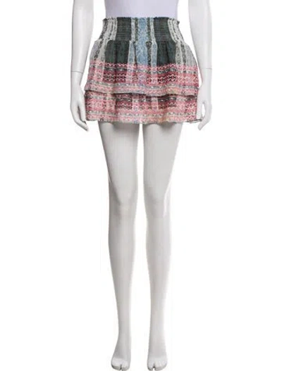 Pre-owned Ramy Brook Printed Mini Skirt In Pink