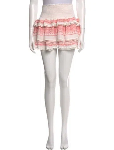 Pre-owned Ramy Brook Printed Mini Skirt In White