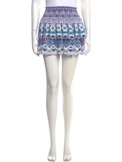 Pre-owned Ramy Brook Printed Mini Skirt In White