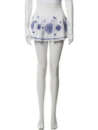 Pre-owned Ramy Brook Printed Mini Skirt In White