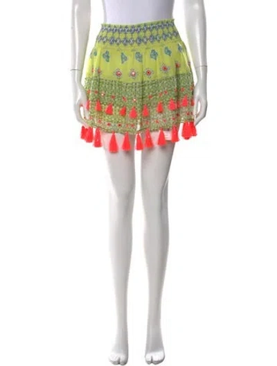 Pre-owned Ramy Brook Printed Mini Skirt In Yellow