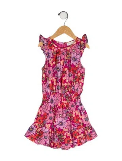 Pre-owned Ramy Brook Babies' Printed Sleeveless Dress In Pink
