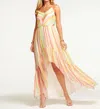 Ramy Brook Printed Trudy High-low Maxi Dress In Watercolor Stripe In Multi