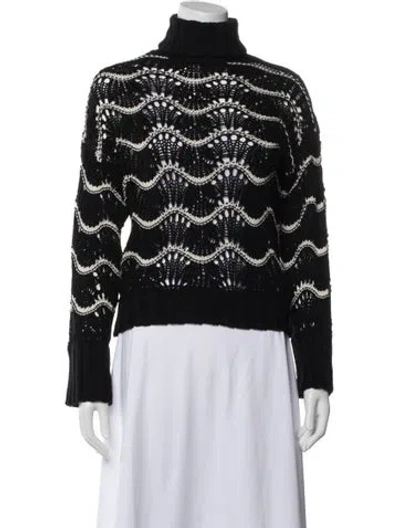 Pre-owned Ramy Brook Printed Turtleneck Sweater In Multi