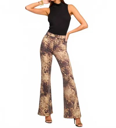 Ramy Brook Printed Tyra High Waisted Flare Jean In Leopard Denim In Multi