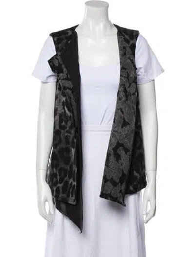 Pre-owned Ramy Brook Printed Vest In Black