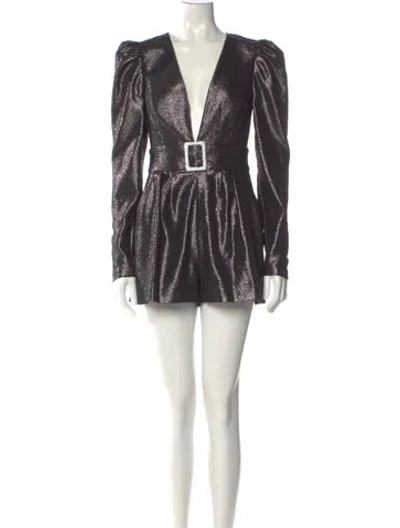 Pre-owned Ramy Brook Printed V-neck Romper W/ Tags In Multi