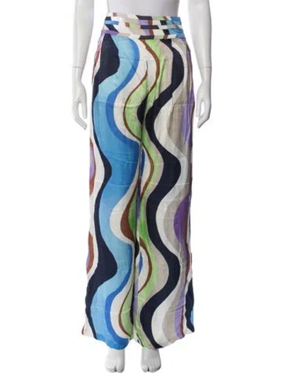 Pre-owned Ramy Brook Printed Wide Leg Pants In Multicolor