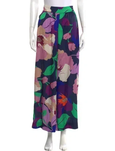Pre-owned Ramy Brook Printed Wide Leg Pants In Purple