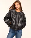 Ramy Brook Priscilla Leather Bomber Jacket In Black