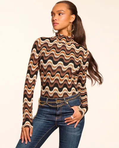 Ramy Brook Prudence Long Sleeve Turtleneck Top In Multi