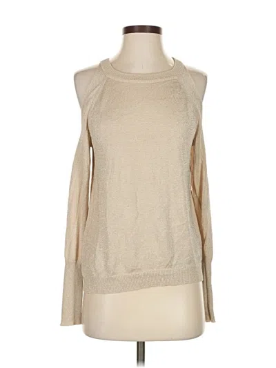 Pre-owned Ramy Brook Pullover Sweater In Gold