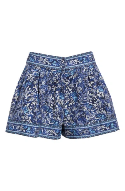 Ramy Brook Quinn Floral Print Shorts In Blue