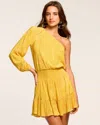 Ramy Brook Raashi One-shoulder Micropleat Minidress In Daisy Pleats