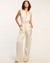 Ramy Brook Rabiya Button Down Jumpsuit In Cream
