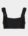 Ramy Brook Joelle Scoop Neck Bikini Top In Black