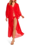 Ramy Brook Raelynn Lace Trim Cover-up